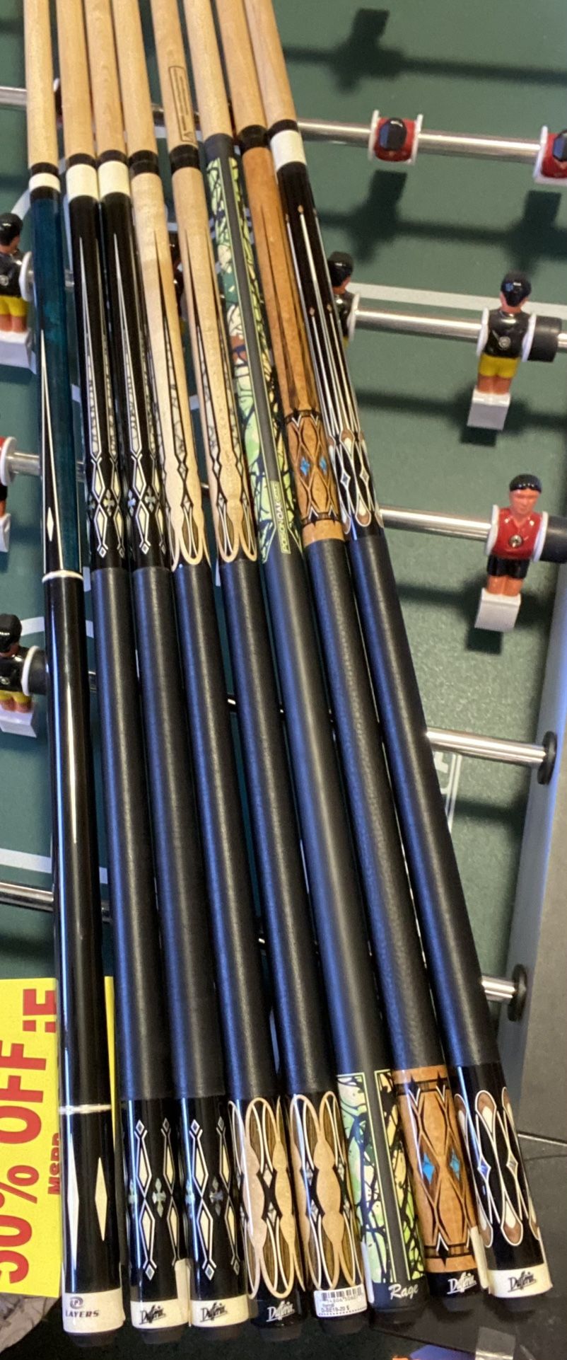 8 New Dufferin/Rage/Players Pool Cues Other - Sports & Outdoors