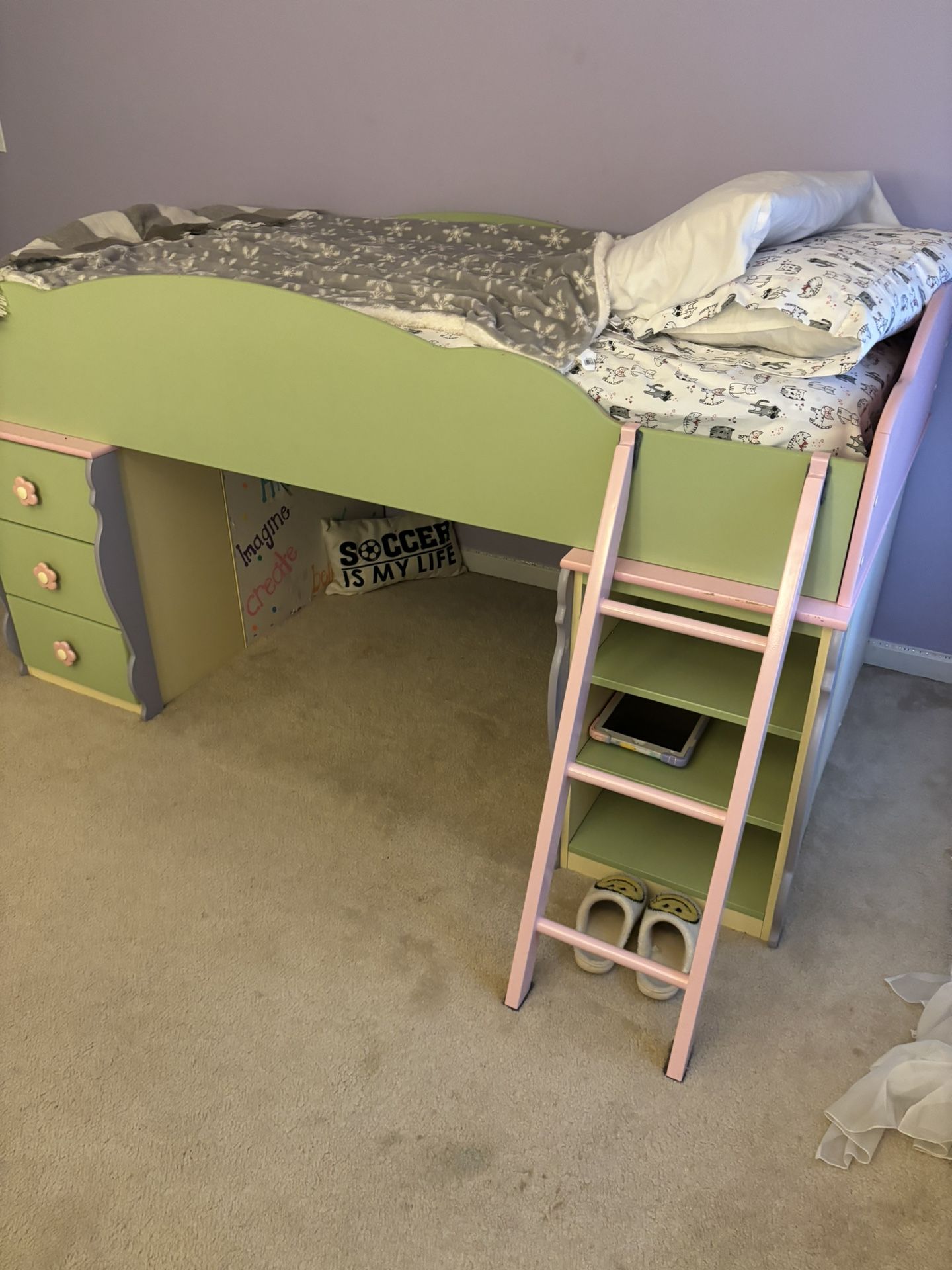 Kids Bedroom Furniture - Girls - Bed, Dresser, Armoire And  Mirror