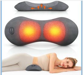 Smooth 3-in-1 Rechargeable Back Massager with Heat, Vibration & Traction Rechargeable 3-in-1 lumbar massager with heat, vibration, traction and easy 4