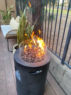 Outdoor Propane Fire Pit Column