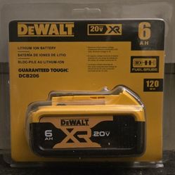 New DeWalt 20v 6ah Lithium-ion Battery 