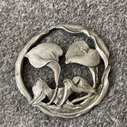 Vintage Lily Jar Topper-Pewter