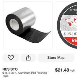 RESISTO 6 in. x 25 ft. Aluminum Roll Flashing Tape