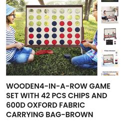 Wooden4-in-a-row Game Set $80