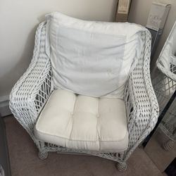 Wicker Armchair & Side Table