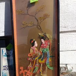 Vintage Asian artwork /Jade