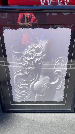 Cast paper picture frame