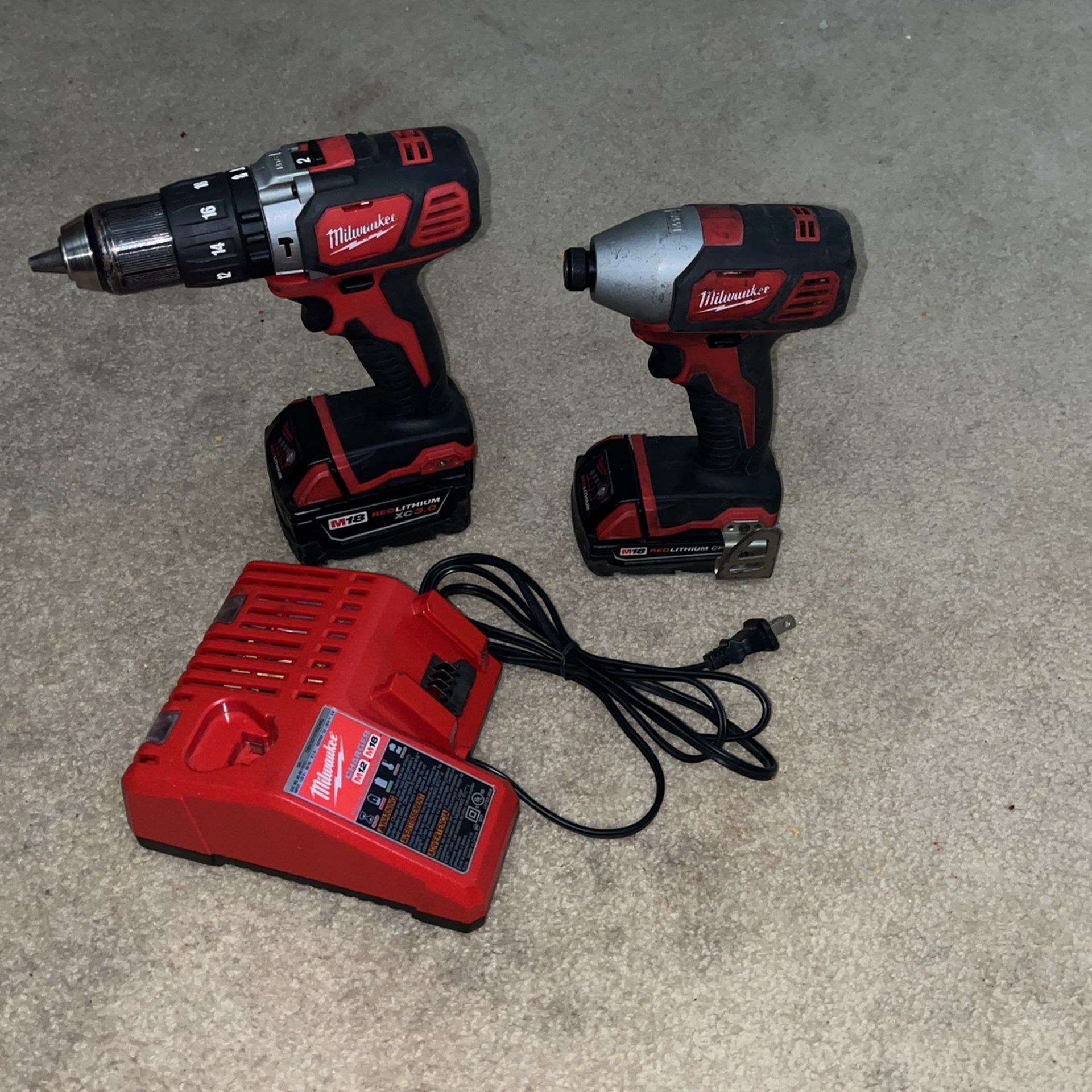 Milwaukee Impact And Hammer Drill Set