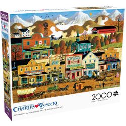 Charles Wysocki - Pete's Gambling Hall - 2000 Piece Jigsaw Puzzle for Adults - Challenging Puzzle Perfect for Game Nights - Finished Size is 38.50 x 2