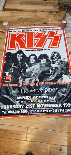 Large vintage KISS poster