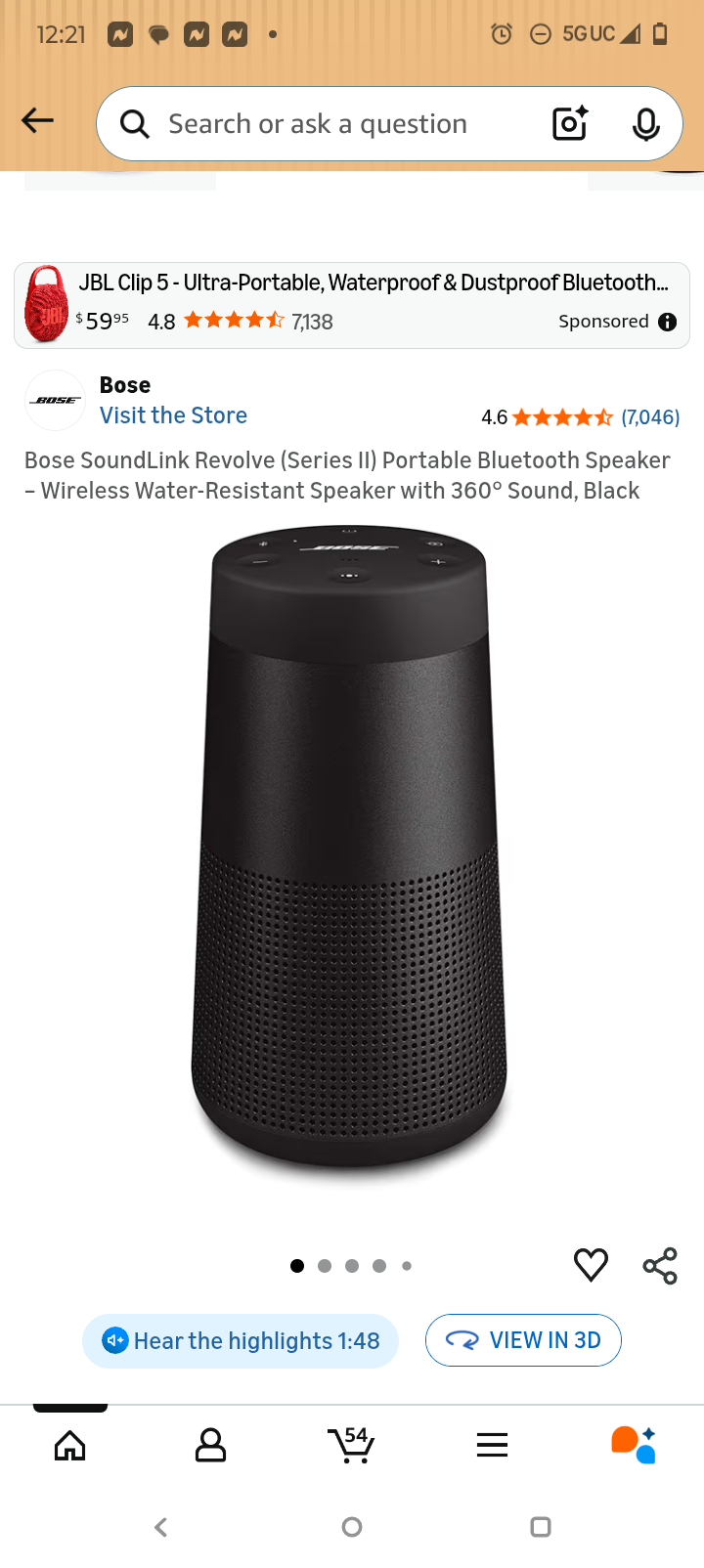 Bose revolve speaker 80$