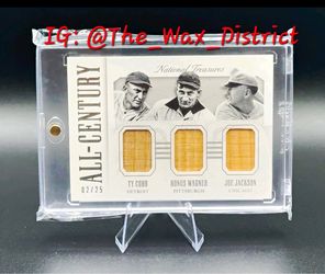 National Treasures All-Century Triple Bat Relic Card 02/25