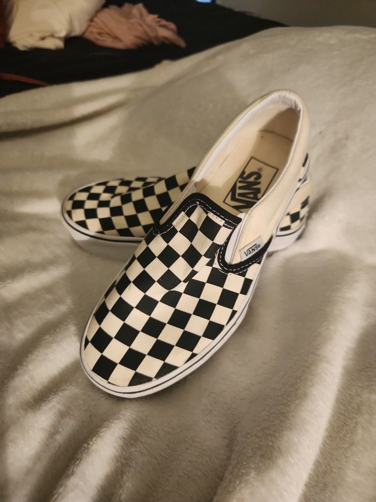VANS - Checkered Platform Slip-ons