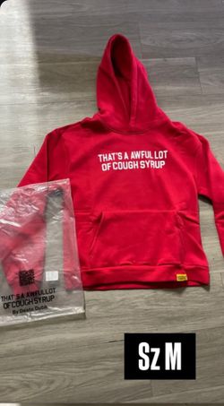 Awful Lotta Cough Syrup Zip Up Hoodie Red 