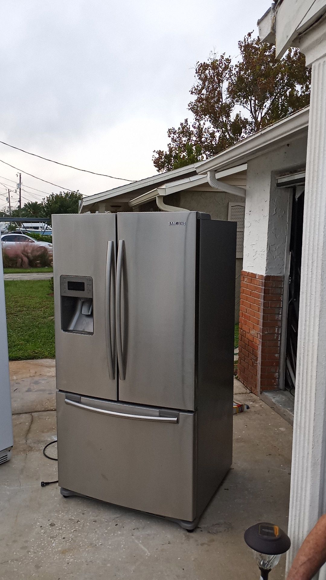 Samsung French door refrigerator stainless steel side by side