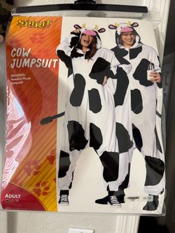 Spirit Halloween Cow Jumpsuit Costume Adult LG/XL
