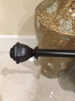 Allen + Roth curtain rod 36-72” dark brown