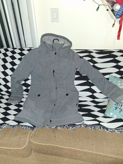 Hollister Gray Hooded Parka Jacket
