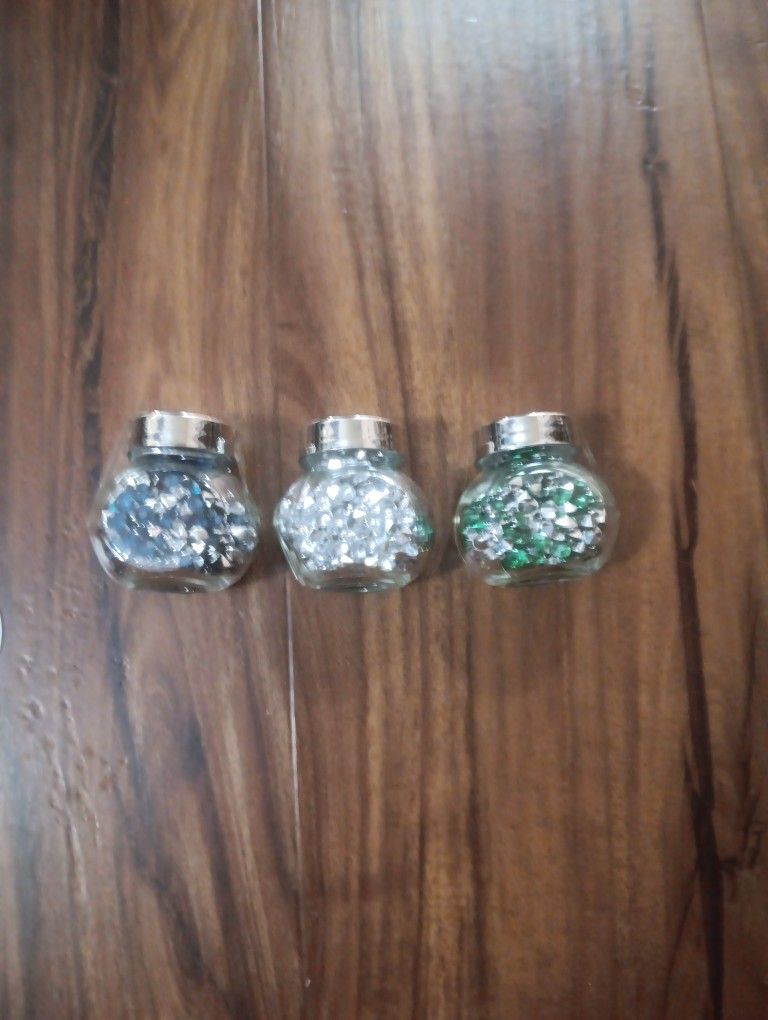 3 Containers Rhinestone Gems $5