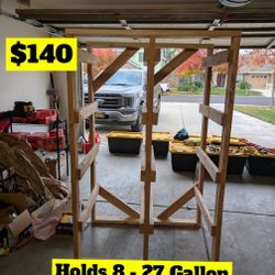 Storage Rack Holds 8 - 27 Gallon Bins 