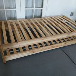Two Twin Size Bed Wood Frames