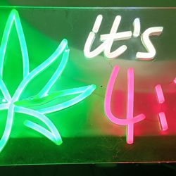 3 LED Neon Signs Bundle - Live, 4:20, & Sexy Silhouette - Game Room Decor