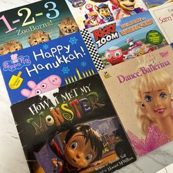 Lot Of 9 Paperback Books Children’s Preschool Mixed Titles Barbie, Peppa, Paw...