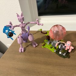 MEGA Construx Pokemon Figures Mew vs Mewtwo Clash Used Condition