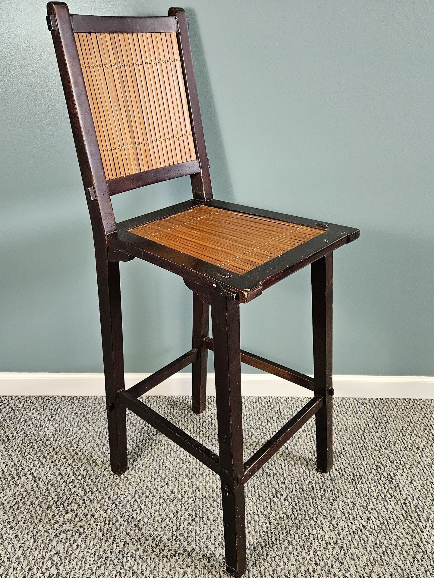 Bamboo breakfast bar high back chair