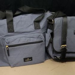Pair of London Fog 100th Anniversary, Denim Canvas Duffle  display picture 3