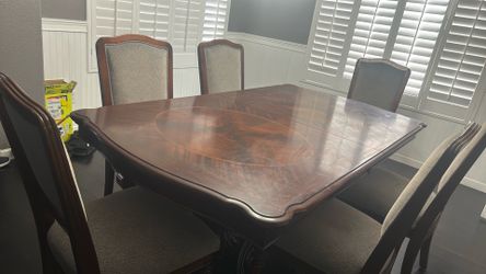 Table and 6 chairs