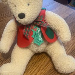VTG Bat Bears Plush Teddy Bear Christmas Themed Collectibles Seat Homelife 15”