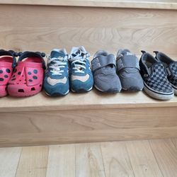 Toddler Size 8 New Balance, Crocs, Vans