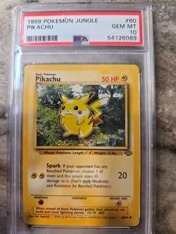 1999 Pokémon Jungle Pikachu #60 PSA 10 GEM MT