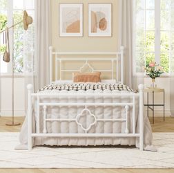 Twin Size Victorian Style Bed Frame
