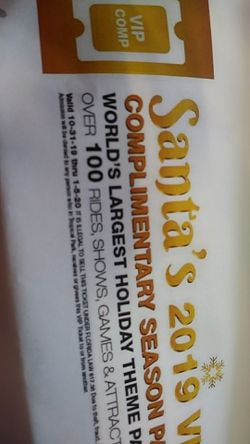 Santa's 2019 Season Pass