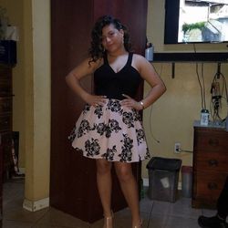 Party Pink And Black Dress