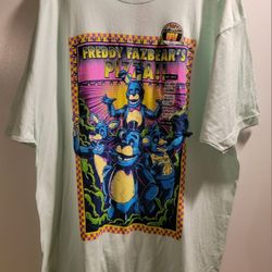 Hot Topuc Five Nights At Freddy's Neon Group T-Shirt Size 2X