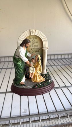 Thomas Kinkade - Religious Jesus Figurine with Scripture Arch