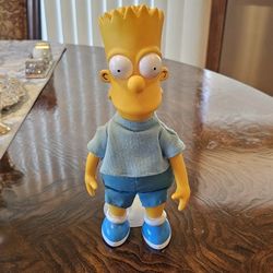 The Simpsons Bart Simpson 1990 Dan Dee Plush Vinyl Doll First Edition Original 10" / Homer / Mr Burns / Krusty / Itchy & Scratchy / Collectible / Toy
