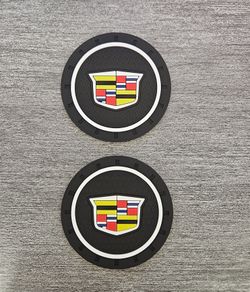Brand New 2PCS Cadillac Rubber Car Cup Holder Pad Water Cup Slot Non-Slip Mat Universal