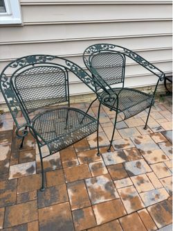 Vintage rod iron chairs