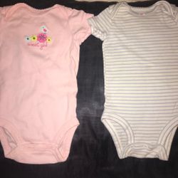 2 baby girl onesies