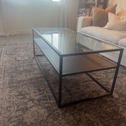 Coffee Table Metal & Glass