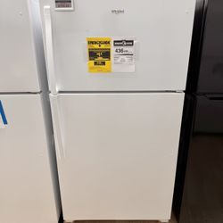 New Whirlpool 33 in. 20.5 Cu. Ft. White Top Freezer Refrigerator WRT311FZDW