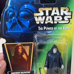 Star Wars Power of The Force Emperor Palpatine Action Figure w/ Walking Stick TY