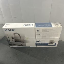 Moen Doherty Single Handle Kitchen Faucet Spot Resist Stainless 87260SRS NEW