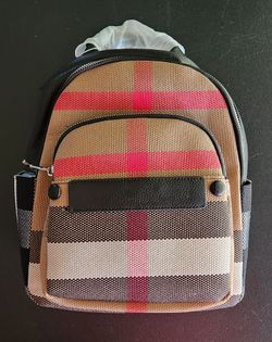 Neutral Plaid Backpack, Mini Purse & Wallet Combo