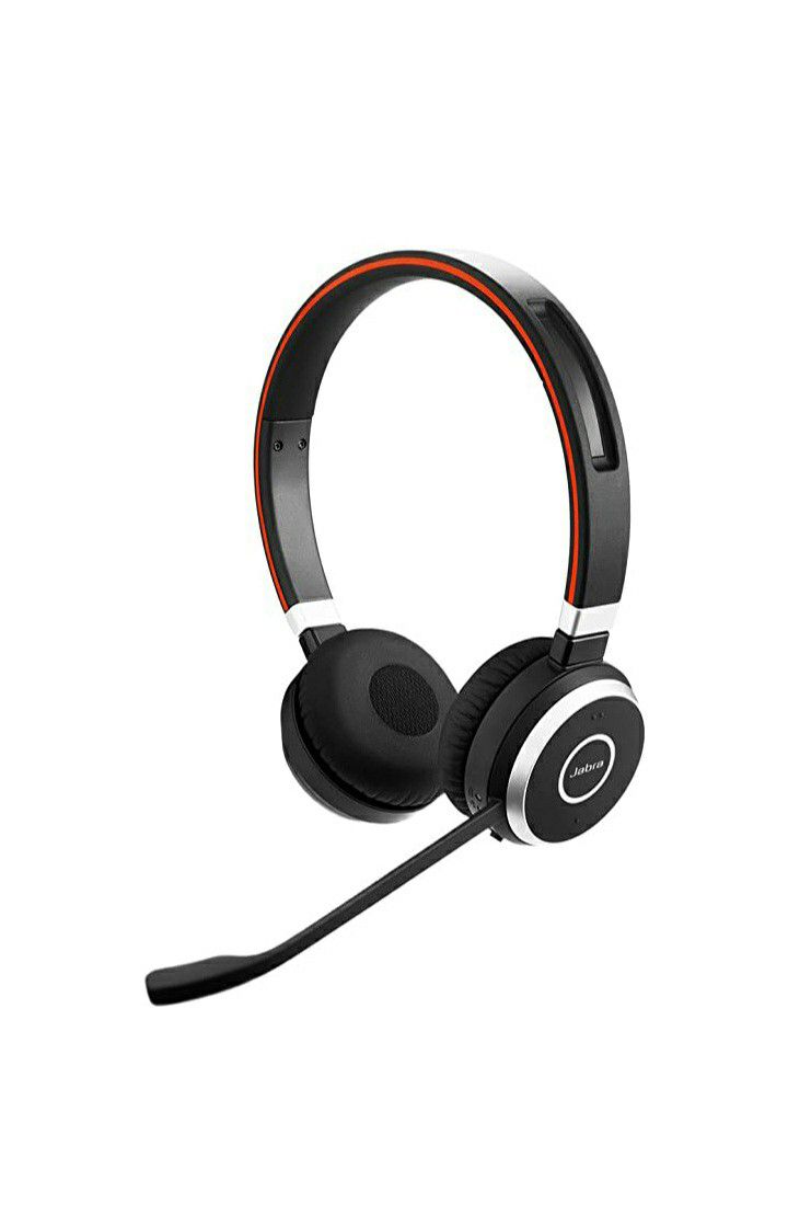 Jabra Evolve 65 UC Stereo Wireless Bluetooth Headset / Music Headphones Includes Link 360