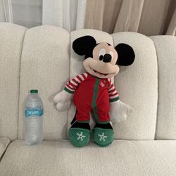 Collectible Disney Store Christmas Mickey Plush 14”